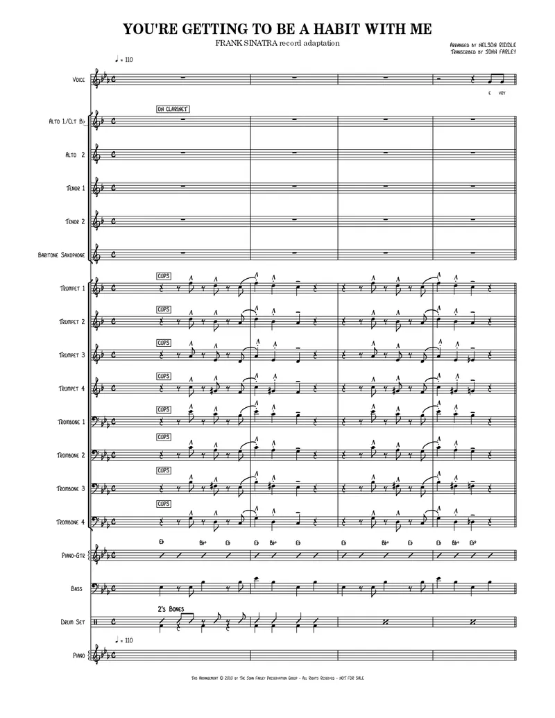 You're Getting To Be A Habit With Me score preview