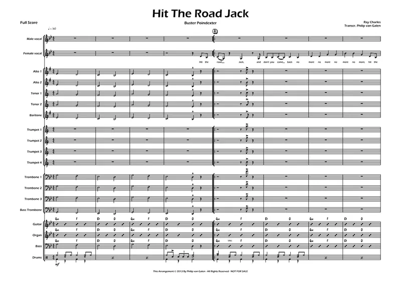 Hit The Road Jack score preview