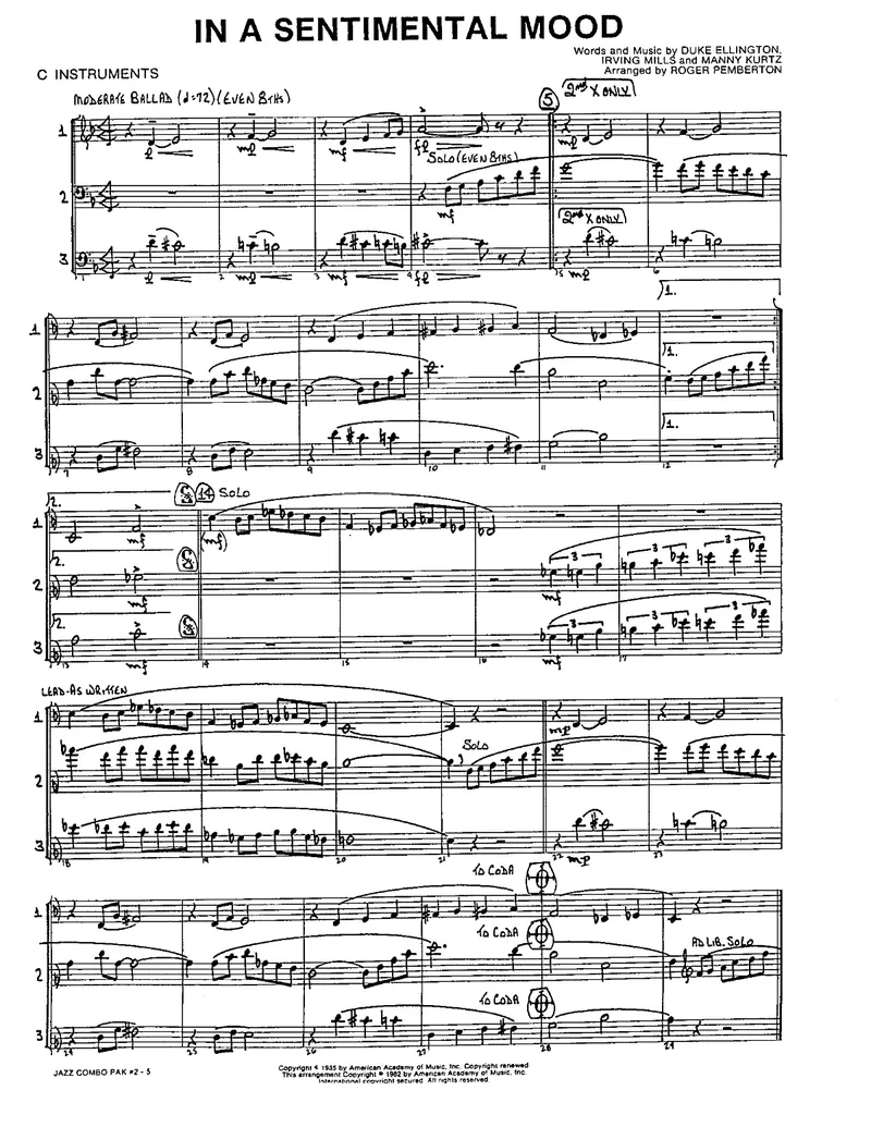 In A Sentimental Mood score preview