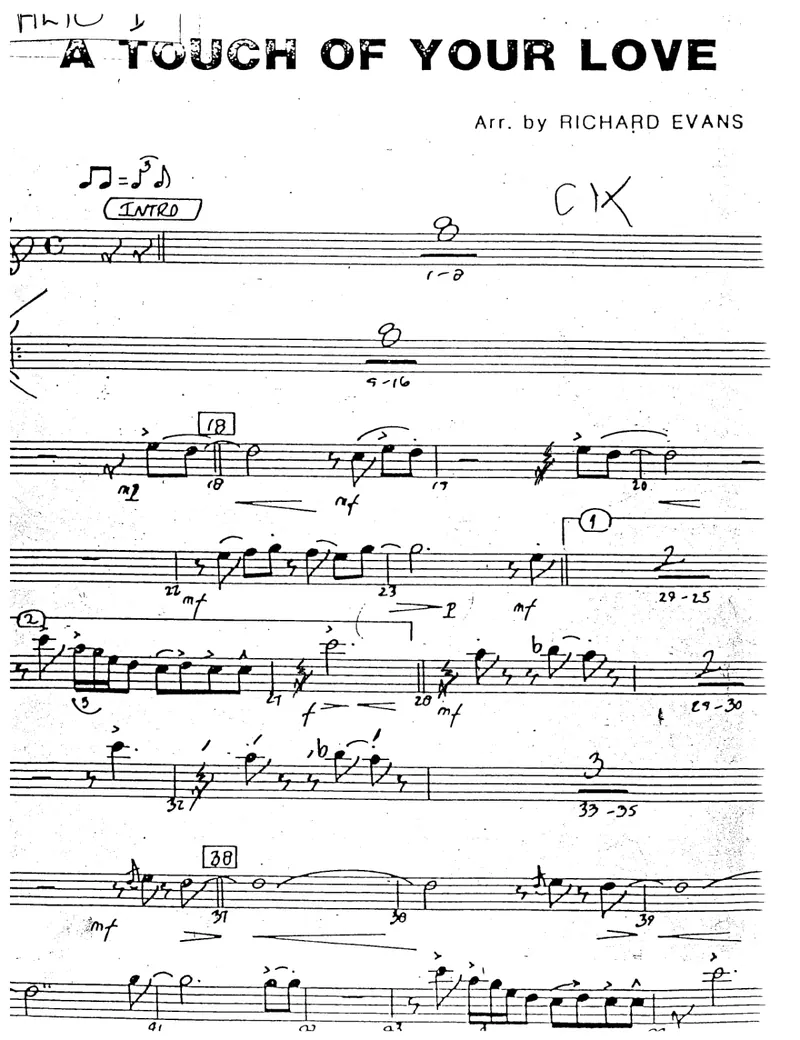 Caught A Touch Of Your Love (vocal) score preview