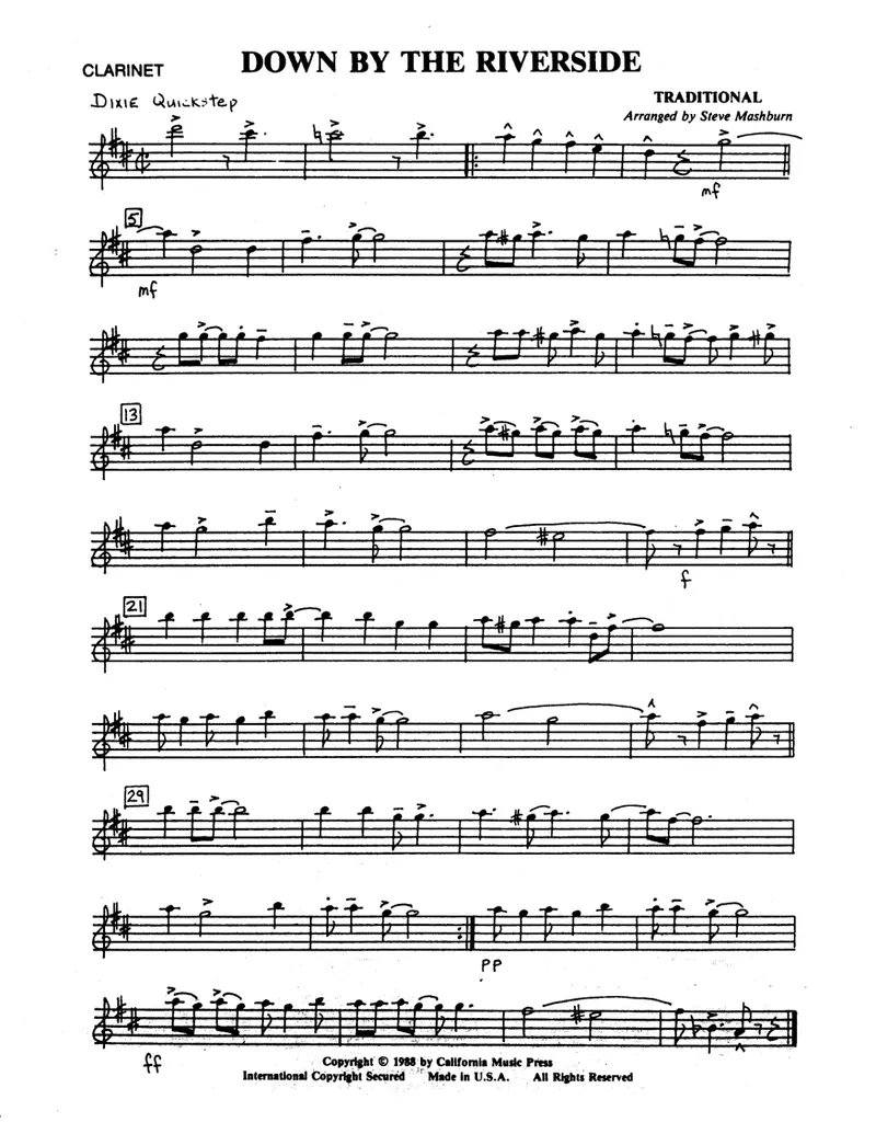 Down By The Riverside preview page 1