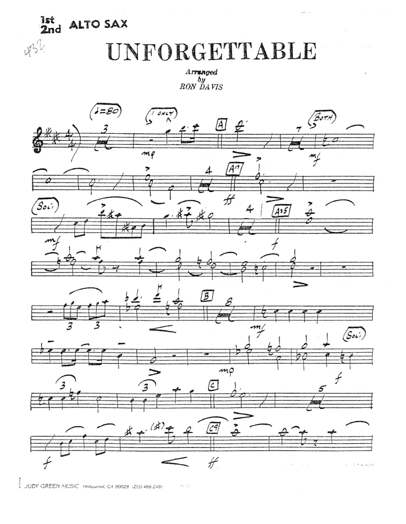 Unforgettable score preview