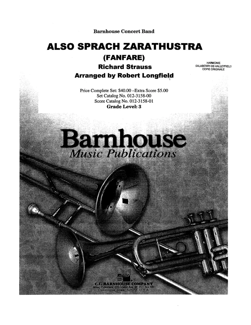 Also Sprach Zarathustra score preview