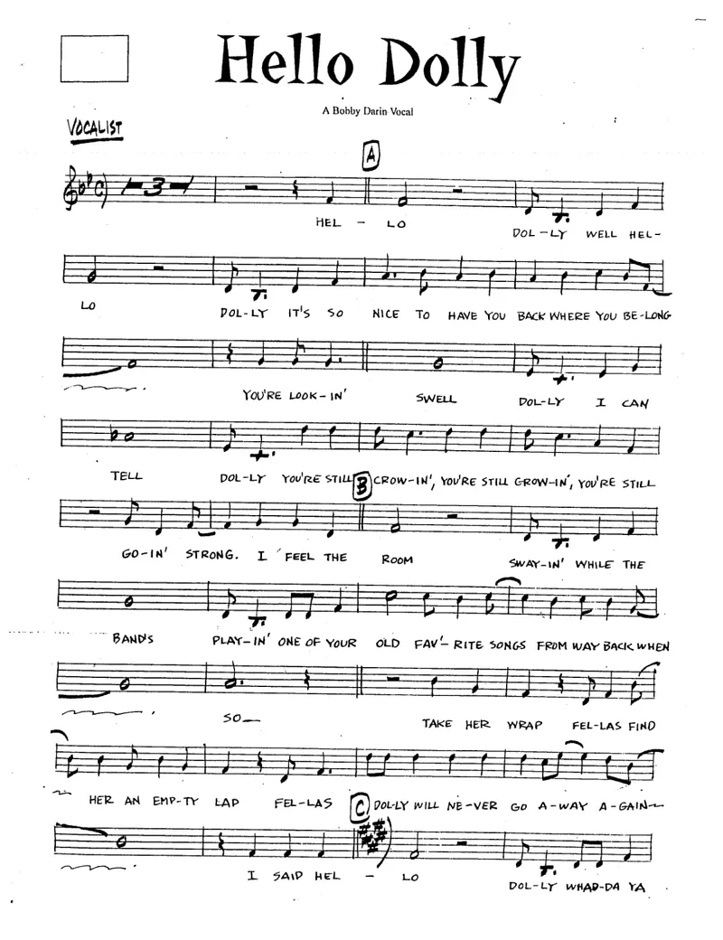 Hello Dolly score preview
