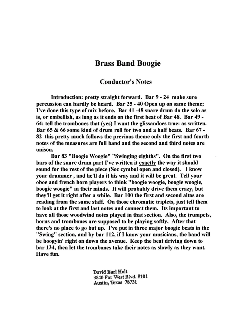 Brass Band Boogie preview page 1