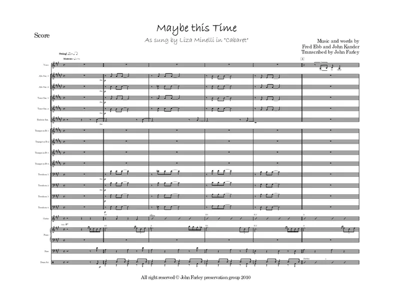 Maybe This Time score preview