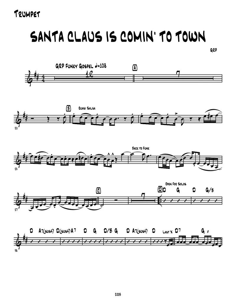 Santa Claus Is Coming To Town preview page 1