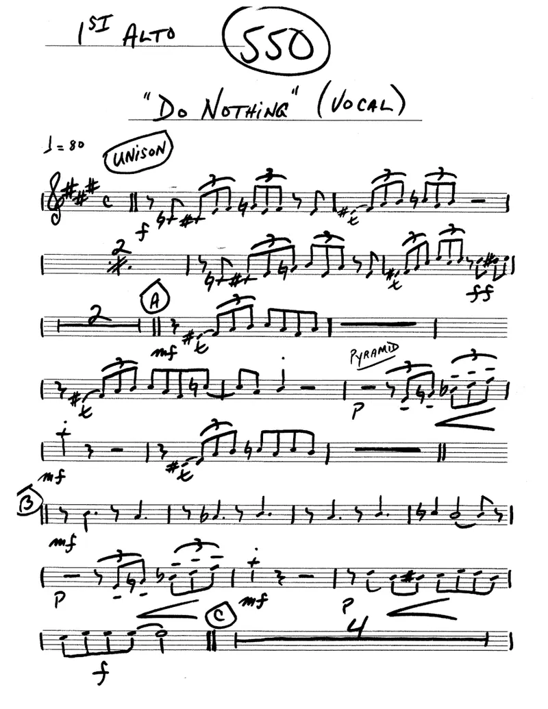 Do Nothing Till You Hear From Me (vocal) Foster score preview