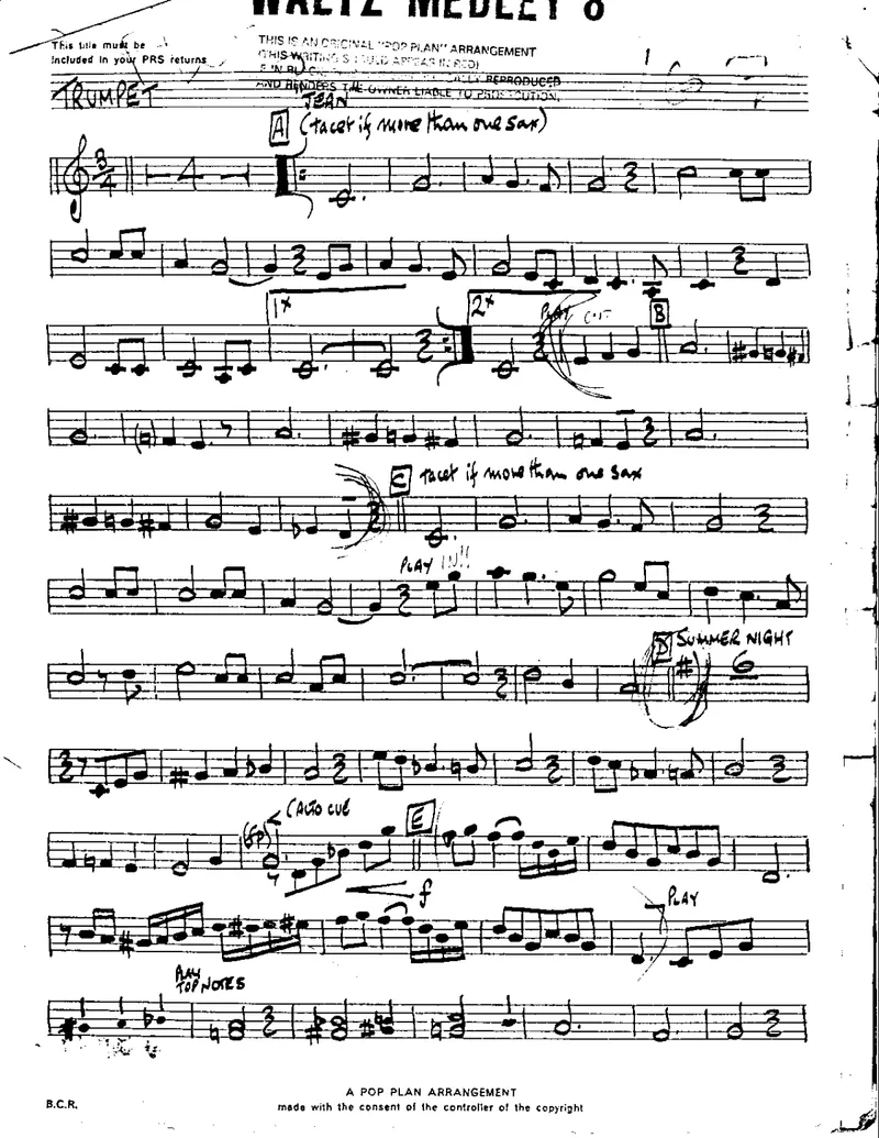 Waltz Medley #8 score preview