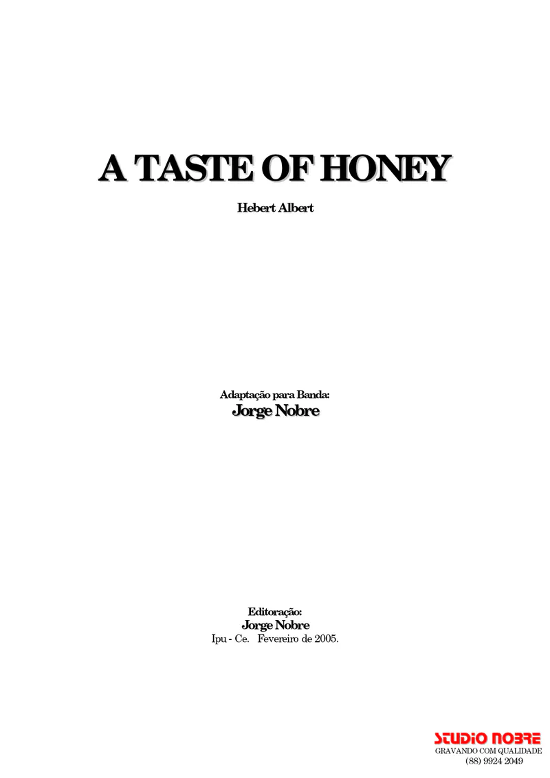 A Taste Of Honey score preview