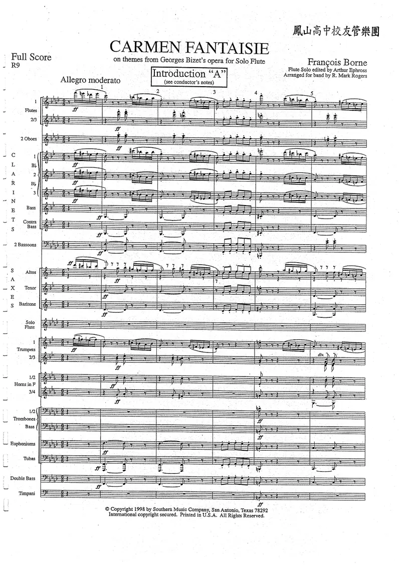 Carmen Fantasie score preview