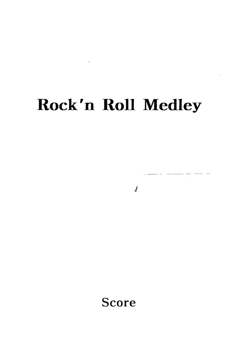 Rock N Roll Medley score preview