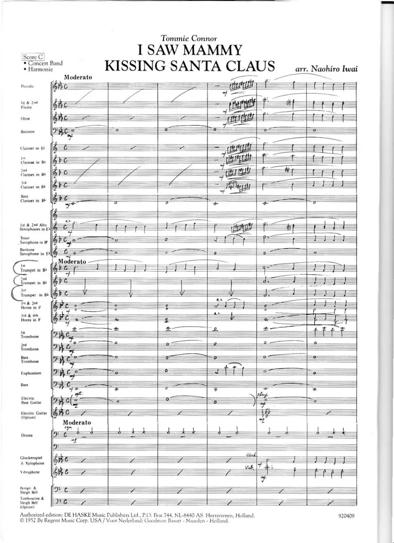 I Saw Mammy Kissing Santa Claus score preview