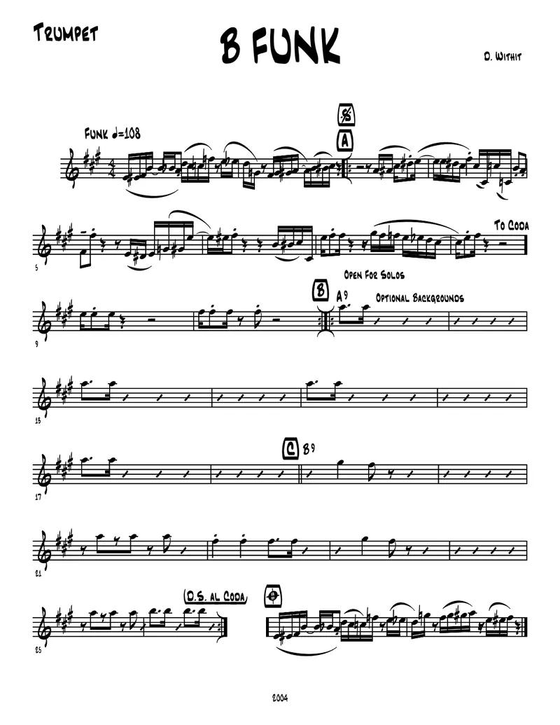 B Funk score preview