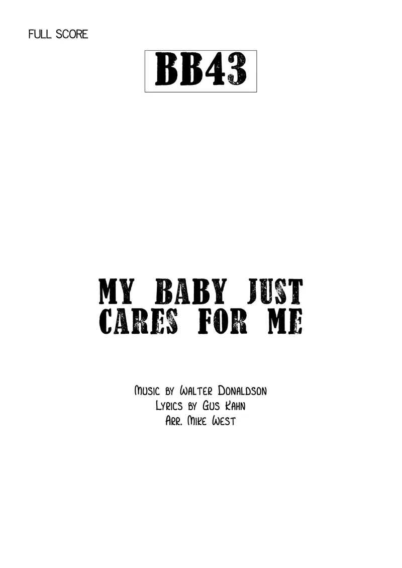 My Baby Just Cares For Me score preview