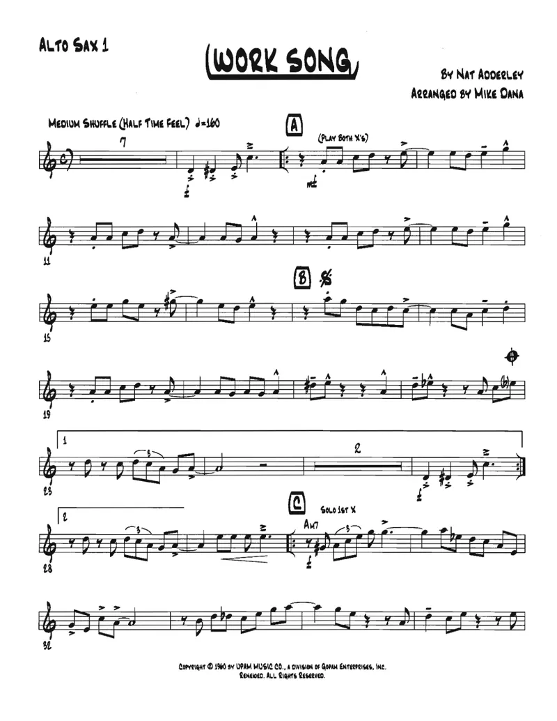 Work Song score preview