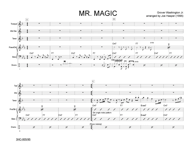 Mr Magic score preview