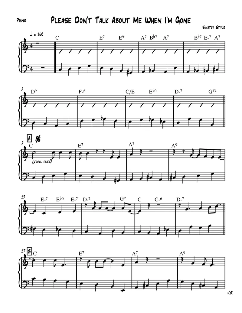 Please Don't Talk About Me score preview