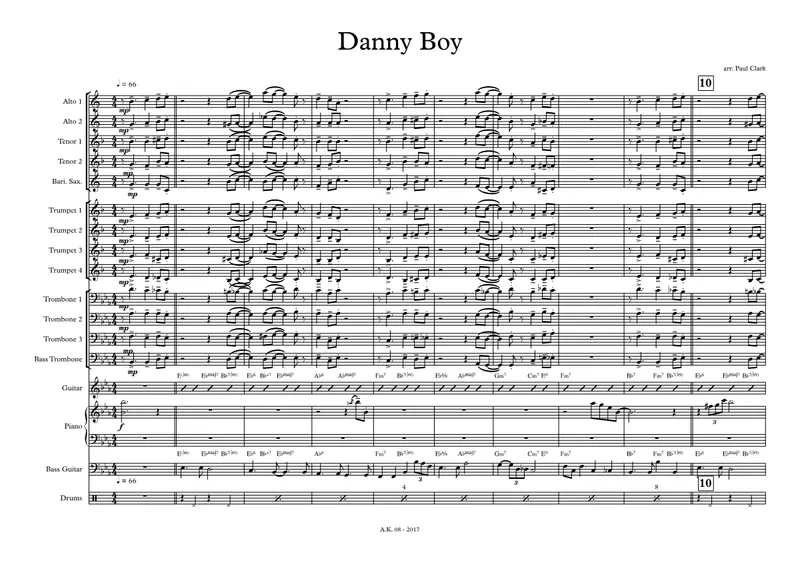 Danny Boy score preview