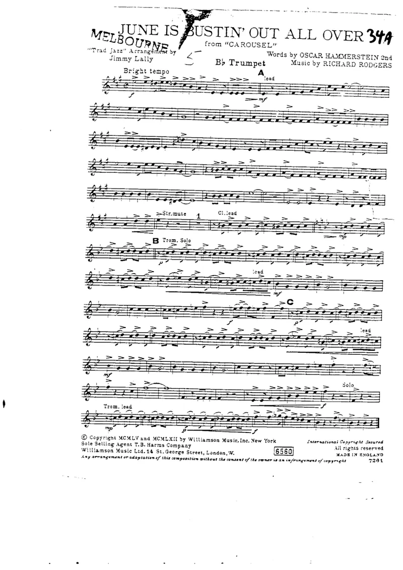 June Is Bustin' Out All Over score preview
