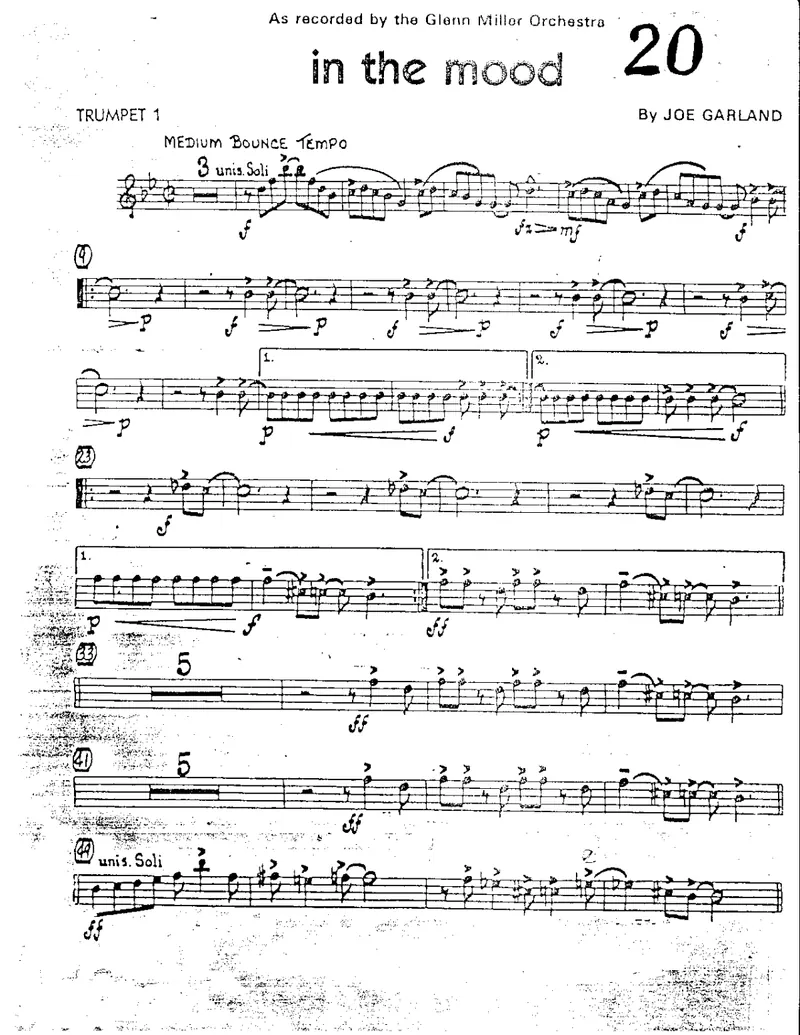 In The Mood score preview