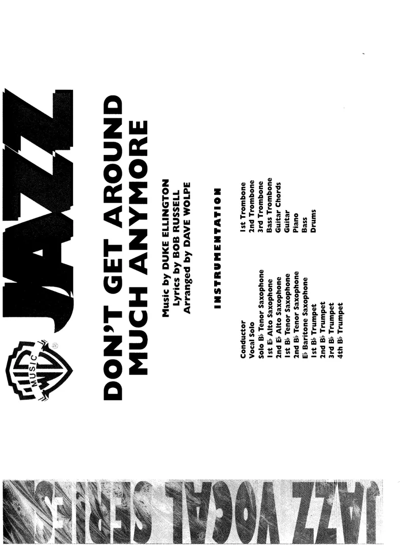 Don't Get Around Much Anymore score preview