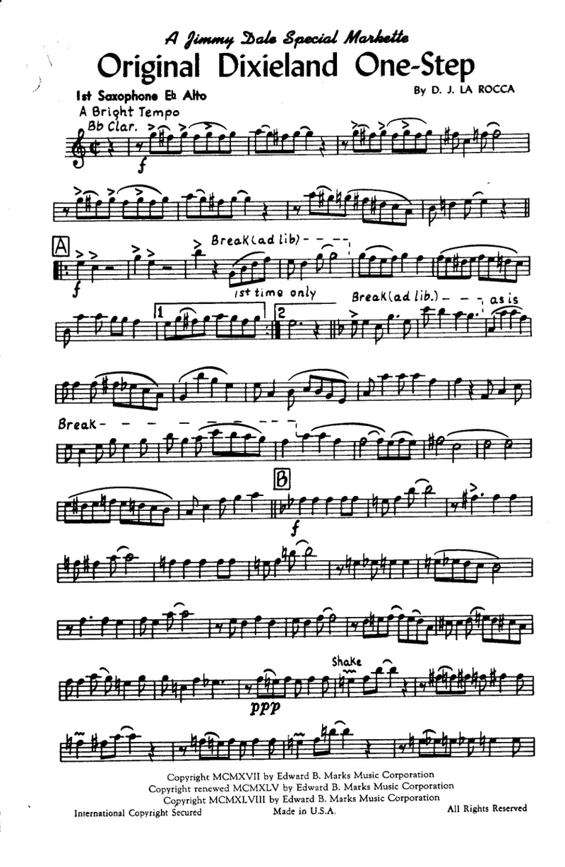 Original Dixieland One-Step score preview