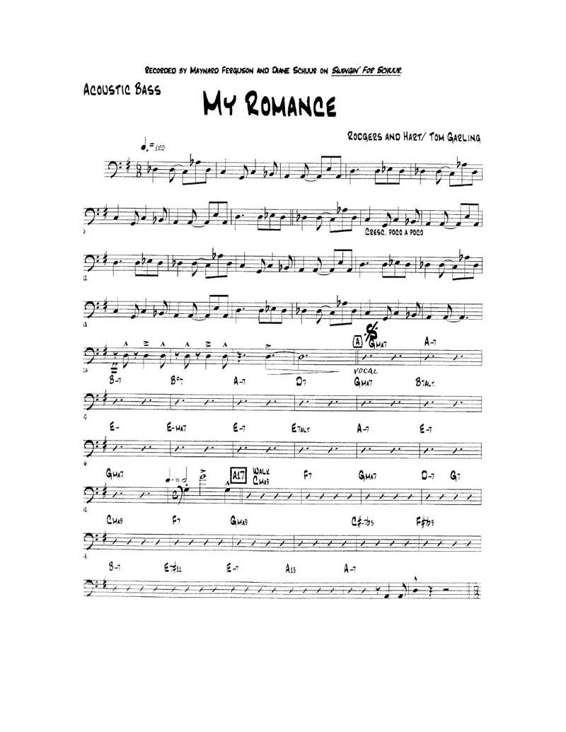 My Romance (vocal) score preview