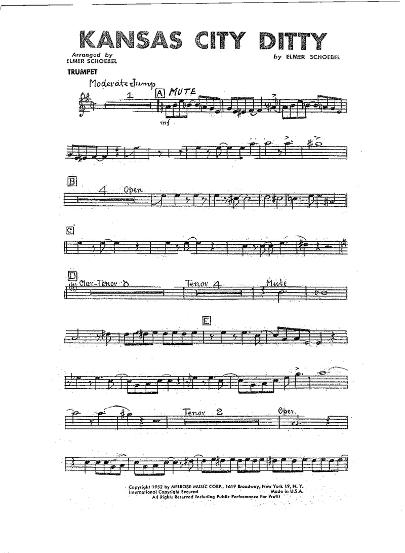 Kansas City Ditty preview page 1