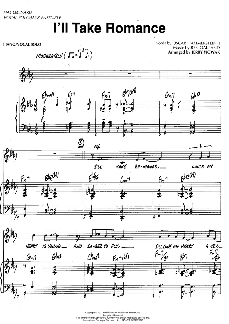 I'll Take Romance score preview