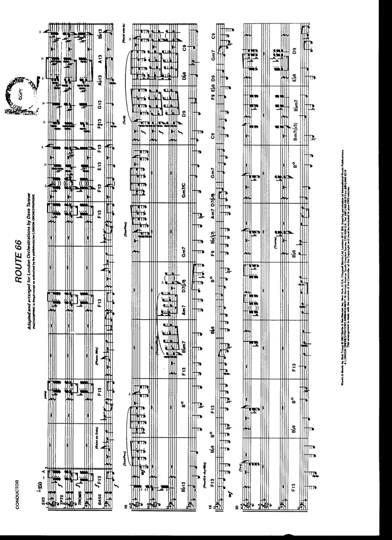 Route 66 (Vocal in F) score preview