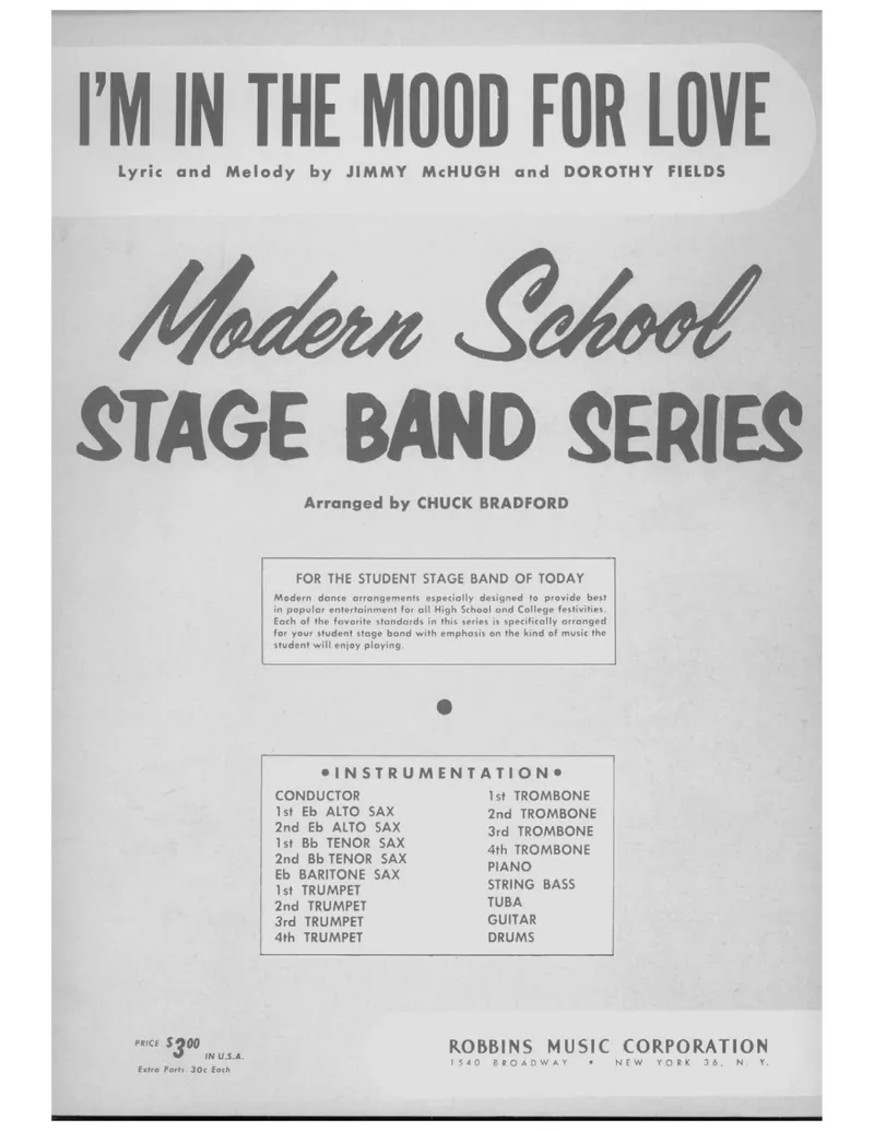 I'm In The Mood For Love score preview