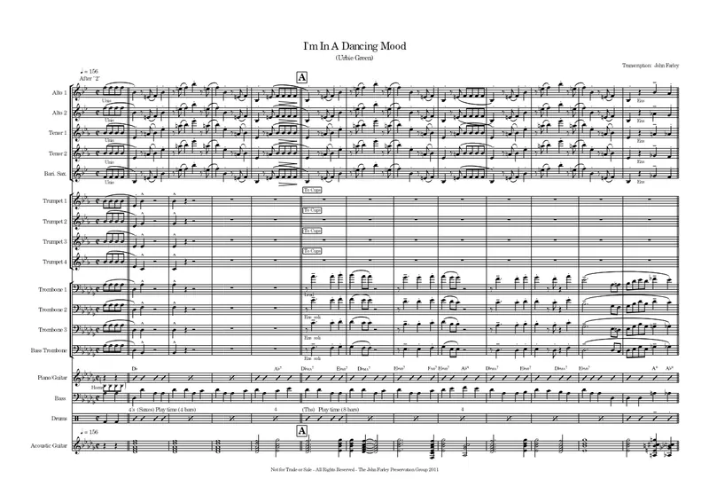 I'm In A Dancing Mood score preview