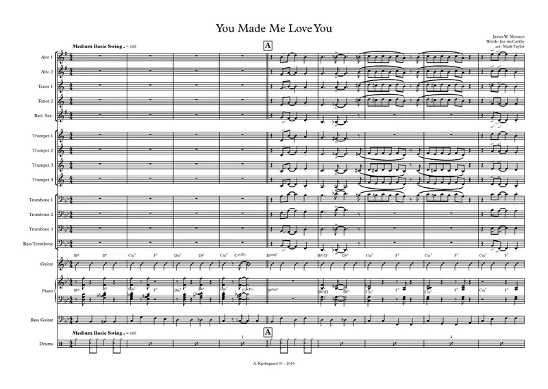 You Made Me Love You score preview