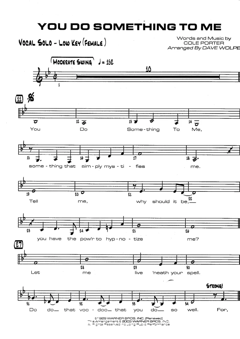 You Do Something To Me score preview