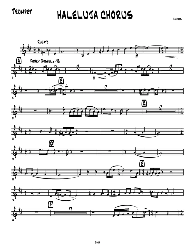 Hallelujah Chorus score preview