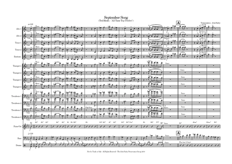 September Song score preview