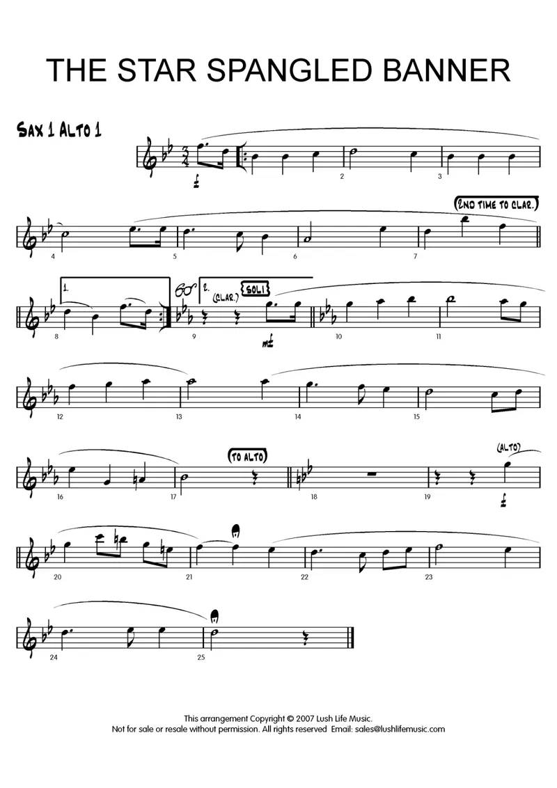 Star Spangled Banner preview page 1