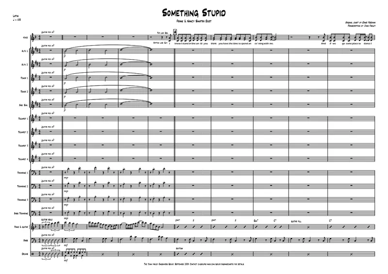 Somethin' Stupid score preview