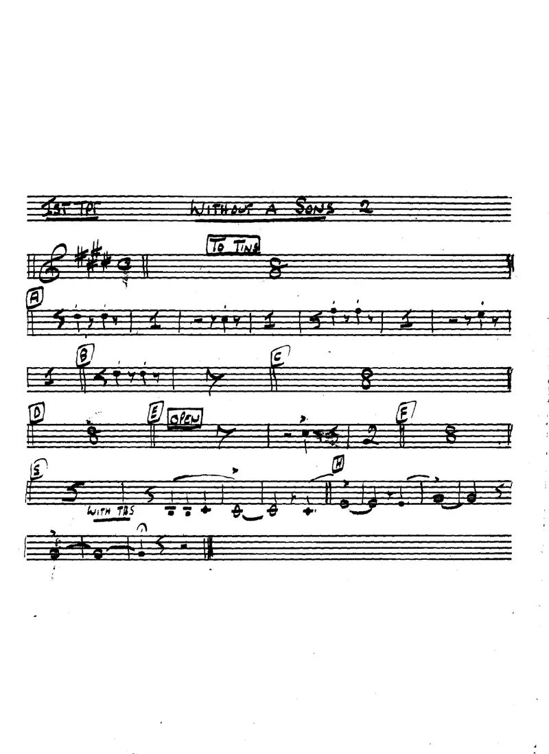 Without A Song score preview