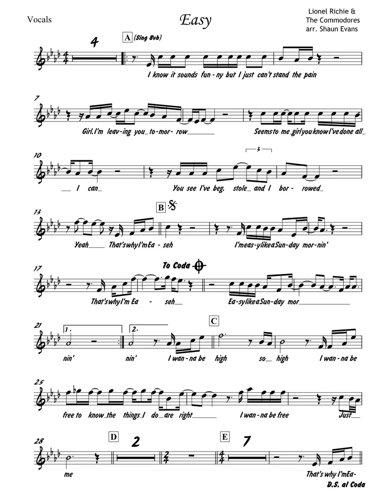 Easy - 3 horns + Rhythm score preview