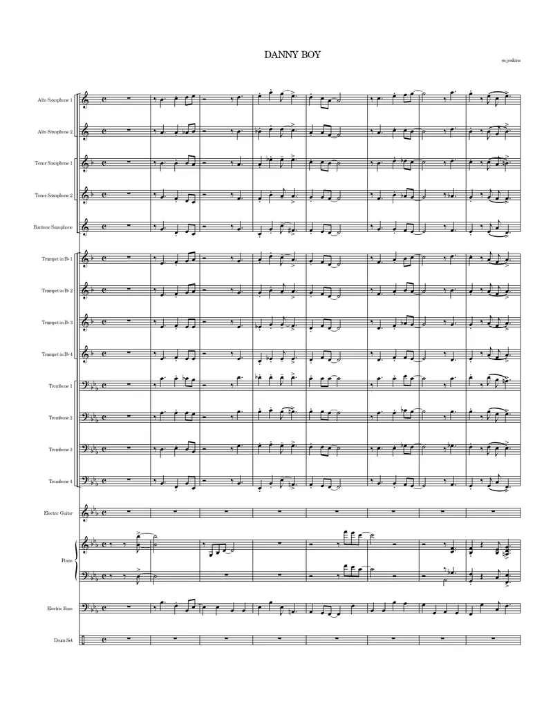 Danny Boy score preview