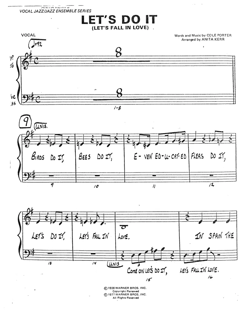 Let's Do It (Let's Fall In Love score preview