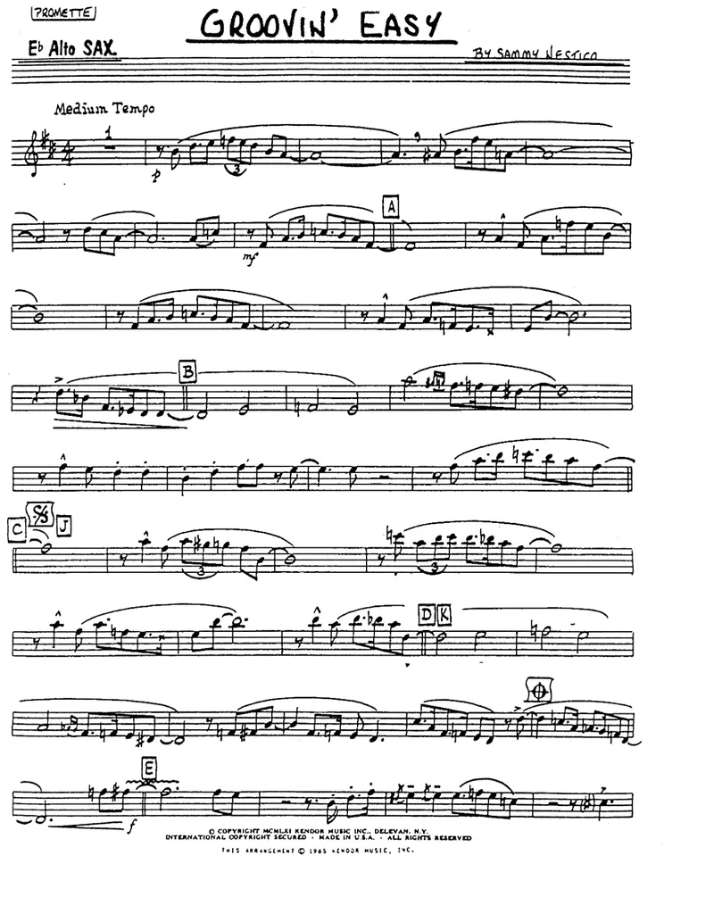 Groovin Easy score preview