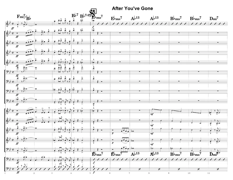 After You've Gone score preview