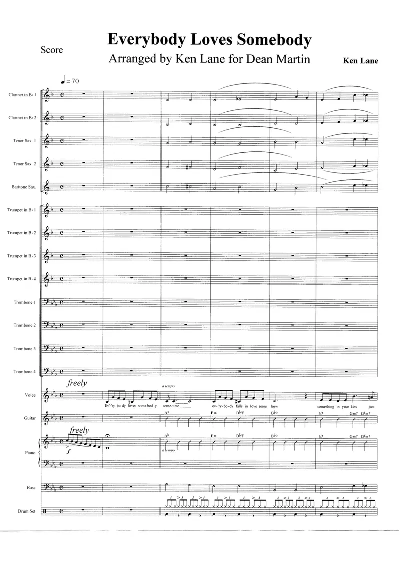 Everybody Loves Somebody score preview