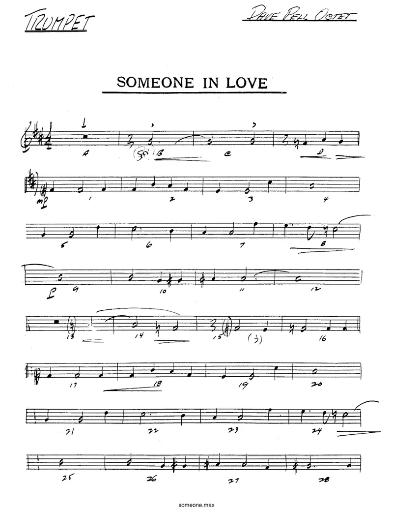 Someone In Love score preview
