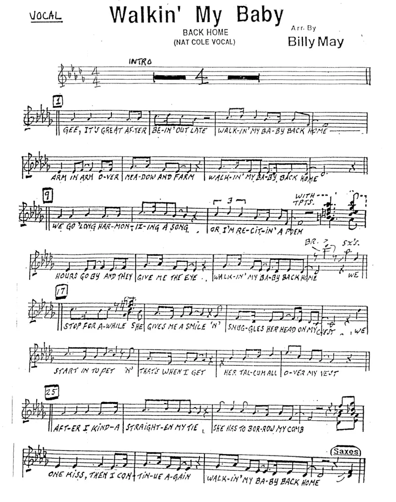 Walking My Baby score preview