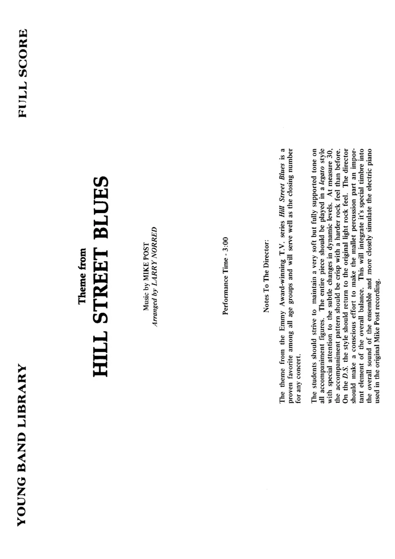 Hill Street Blues score preview