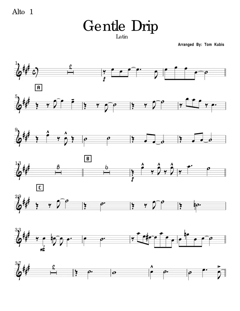 Gentle Drip score preview